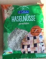 Mängden socker i Haselnüsse gemahlen