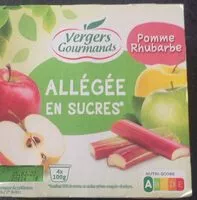 Mängden socker i Pomme Rhubarbe allégée en sucres