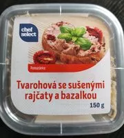 Mängden socker i Tvarohová se sušenými rajčaty a bazalkou