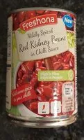 Mängden socker i Mildly spiced red kidney beans in chilli sauce