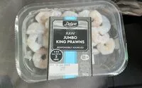 Mängden socker i Raw jumbo king prawns