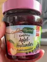 Mängden socker i konfiture apfel- holunder