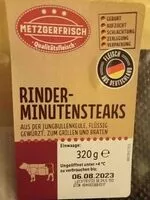 Mängden socker i Rinder-Minutensteaks