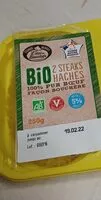 Mängden socker i 2  steaks hachés bio