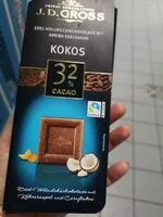 Mängden socker i Edel-Vollmilchschokolade Kokos 32%