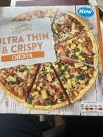 Mängden socker i ultra thin and crispy chicken pizza