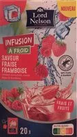 Mängden socker i Infusion à froid saveur fraise et framboise