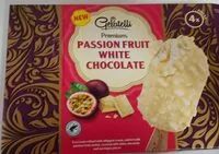 Mängden socker i Helado fruta de la pasión y chocolate blanco