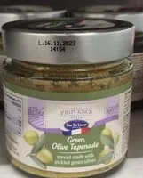 Mängden socker i Provence style Green Olive Tapenade