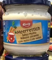 Mängden socker i Meerrettich Sahne mild