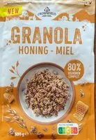 Mängden socker i Granola Honing -Miel