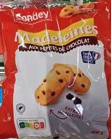 Mängden socker i Madeleines aux pépites de chocolat