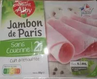 Mängden socker i Jambon de Paris sans couenne