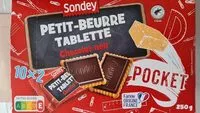 Mängden socker i Petit beurre tablette chocolat noire