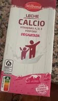 Mängden socker i Leche desnatada calcio