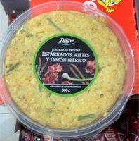 Mängden socker i Tortilla de patatas con espárragos,ahetes y jamón ibérico