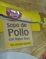 Mängden socker i Sopa de pollo con fideos finos