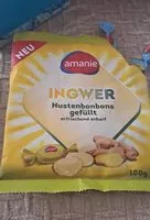 Mängden socker i INGWER Hustenbonbons gefüllt