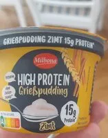 Mängden socker i High protein grießpudding Zimt