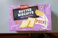 Mängden socker i Butter biscuits white chocolate