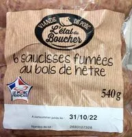 Mängden socker i 6 saucisses fumees au bois de hêtre