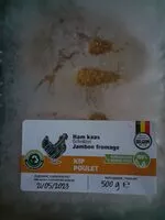 Mängden socker i Escalope de poulet panée au jambon et fromage