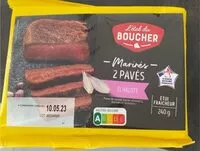 Mängden socker i Paves de viande bovine attendris, marinés à l’échalote