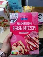 Mängden socker i backmischung Beeren hefezopf