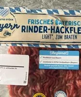 Mängden socker i Rinder Hackfleisch Light