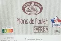 Mängden socker i Pilons de poulet crus marinés saveur paprika