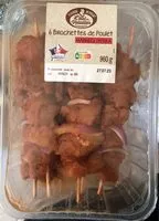 Mängden socker i 6 Brochettes de poulet marinées Paprika