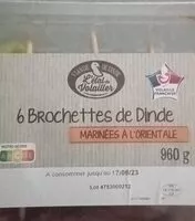 Mängden socker i 6 Brochettes de dinde marinées à l'orientale