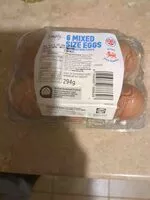 Mängden socker i 6 mixed size eggs