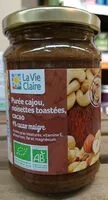Mängden socker i Purée cajou, noisettes toasté es, cacao