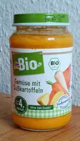 Mängden socker i Gemüse mit Süßkartoffeln