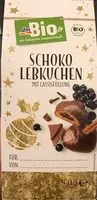 Mängden socker i Schoko Lebkuchen mit cassisfüllung