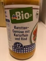 Mängden socker i Karotten-Gemüse mit Kartoffeln und Rind