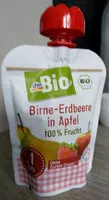 Mängden socker i Birne-Erdbeere in Apfel