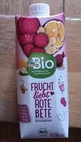 Mängden socker i Frucht liebt Rote Beete 100% Direktsaft