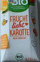 Mängden socker i Frucht liebt Karotte