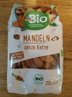 Mängden socker i Mandeln, ganze Kerne