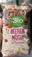 Mängden socker i Beeren müsli