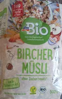 Mängden socker i Bircher Müsli