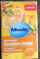 Mängden socker i Halsbonbons Sandorn-Orange