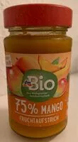 Mängden socker i 75% Mango Fruchtaufstrich