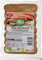 Mängden socker i Vegane Bratwürstchen aus Tofu und Weizeneiweiß