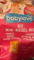 Mängden socker i Bio mini riegel mix Banane Kirsche