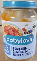 Mängden socker i Babylove Tomaten-Gemüse mit Nudeln