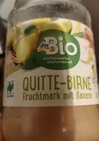 Mängden socker i Quitte-Birne Fruchtmark mit Banane