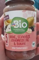 Mängden socker i Birne schwarz Johannisbeere und Banane
